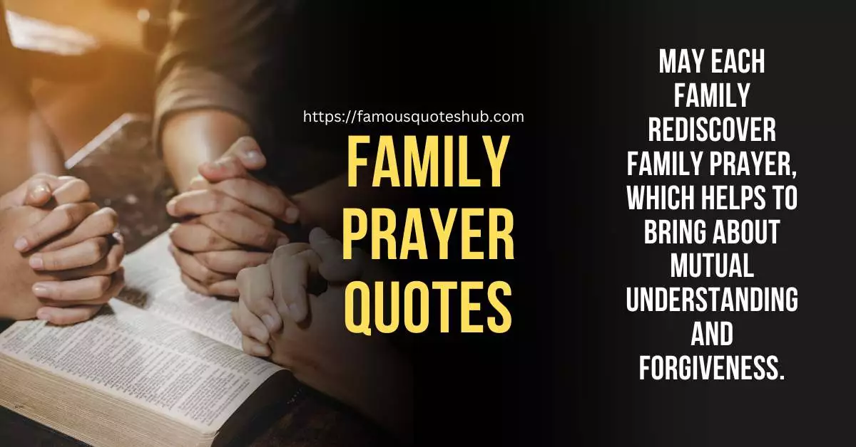 Family Prayer Quotes